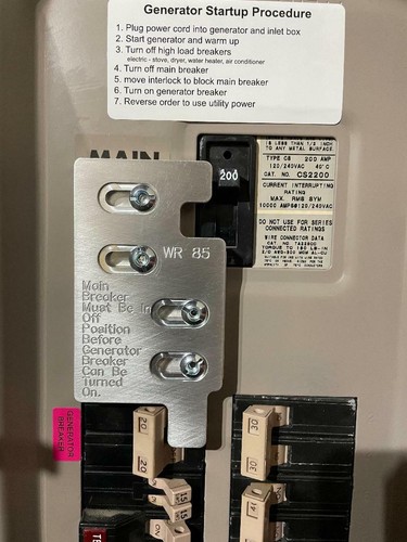 Generator interlock kit - generator,