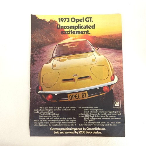 1973 opel print vintage - ad,