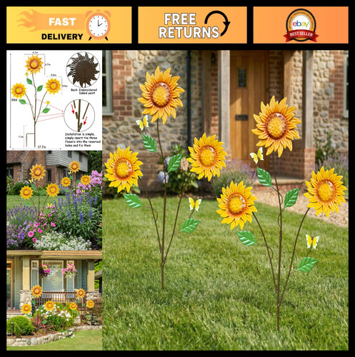 Set metal sunflower - set,