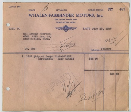 1929 whippet coupe - 1929, automobile
