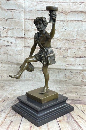 Nude male bronze statue - nude, greek