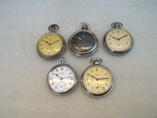 Five vintage pocket watches - five,