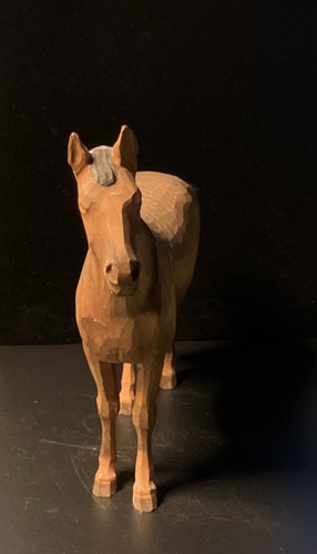 Hand carved wood - wood, horse