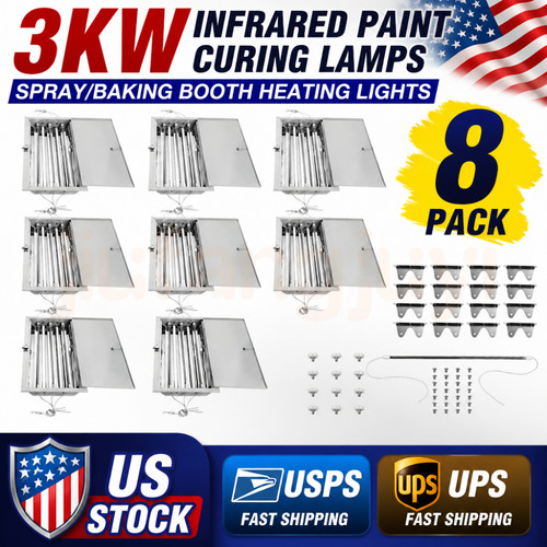 8pcs 3kw infrared paint curing - 3kw,