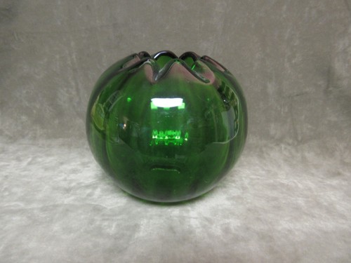 Vintage blown emerald - blown, green