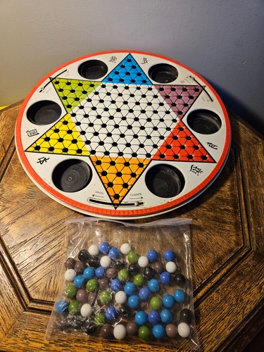 Vintage tin chinese checkers - vintage,