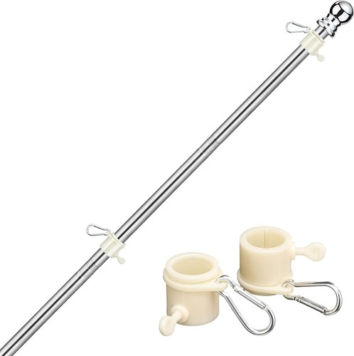 7ft flag pole kit - 7ft, stainless