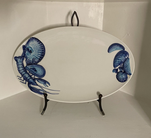 Large vintage oval ceramic - large,