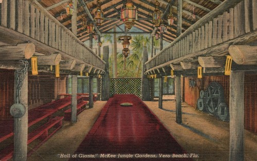 Vintage postcard hall - vintage, of