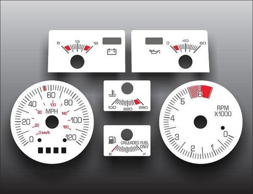 White face gauges - face, for