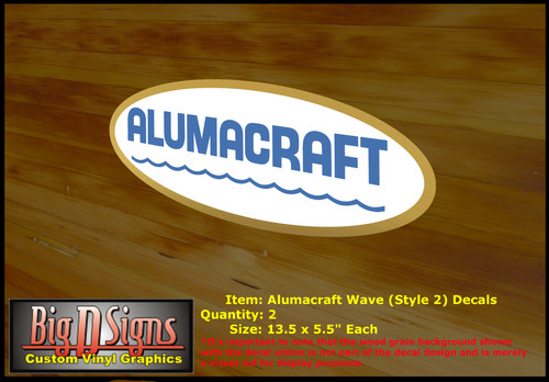 Vintage oval alumacraft vinyl - alumacraft,
