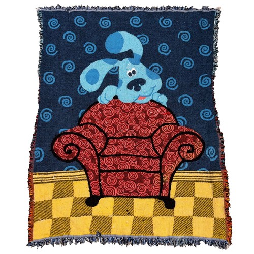 Vintage blues clues - clues, woven