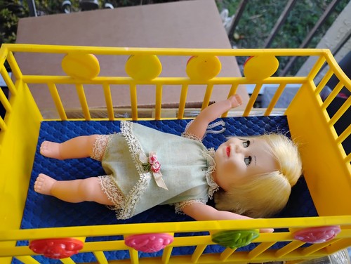 Suzy cute doll with crib - doll,