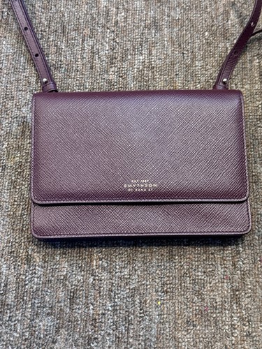 Smythson panama leather purse - smythson,