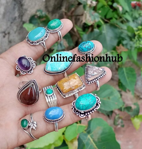 Malachite mix gemstone - mix, 925