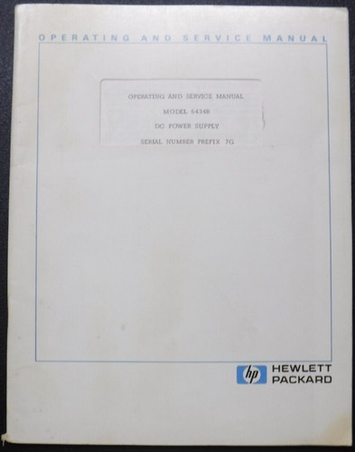 Hewlett packard model 6434b - hewlett,