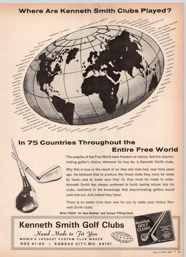 1964 kenneth smith golf clubs - 1964,