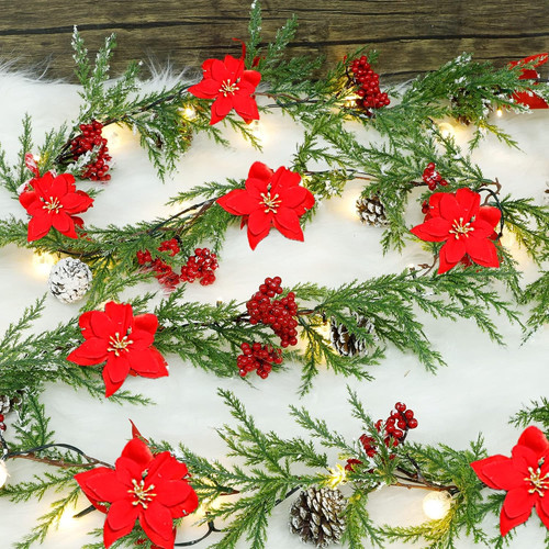 Pre lit christmas garland - 9, ft