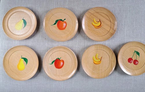 Vintage wooden coasters - vintage,
