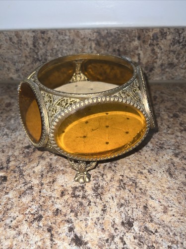 Vintage ormolu brass filigree - ormolu,