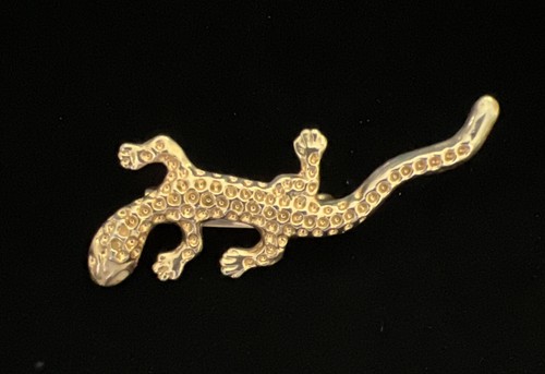 Vintage goldtone lizard skink - vintage,