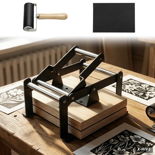 Linocut printing hand lever - a4,