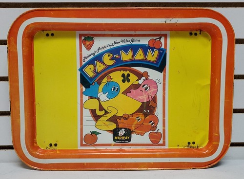 Vintage orange pac - pac-man, metal