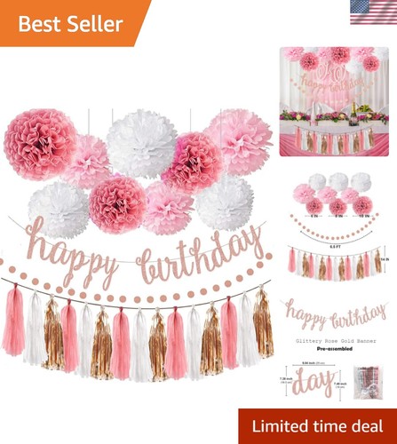 Pink rose gold birthday - rose, party