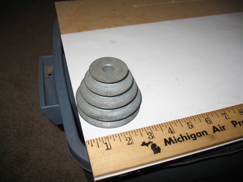Aluminum step pulley - aluminum,