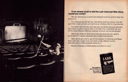 1968 lark cigarettes two - lark, page