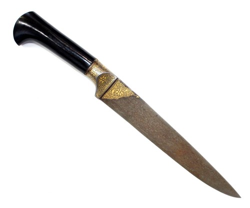 Pesh kabz dagger gold koftgari - pesh-kabz,