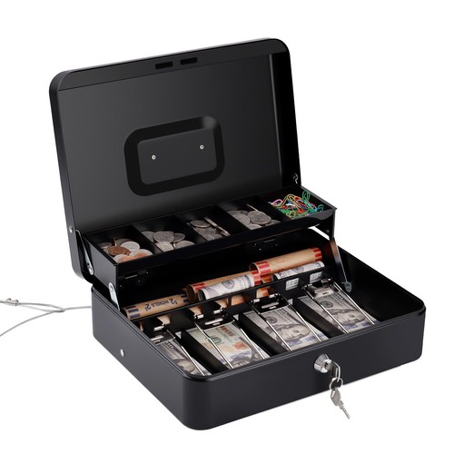 Cash box with money tray - money, and