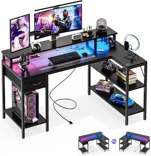 L shaped gaming desk - 47”,
