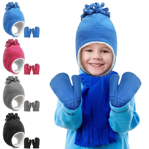 Girls and boys hat - and, gloves