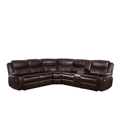 Dark brown faux leather - 3,