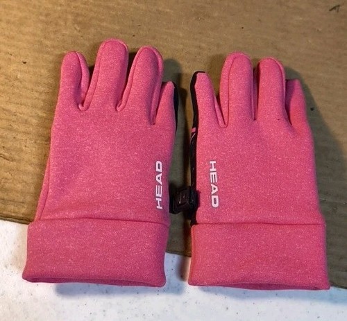 Pink head running gloves - gloves, youth