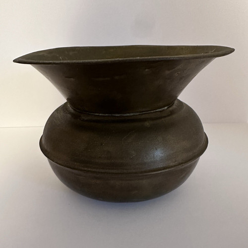 Vintage brass spittoon - brass, with