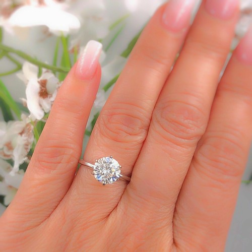 Leo diamond engagement ring - diamond,