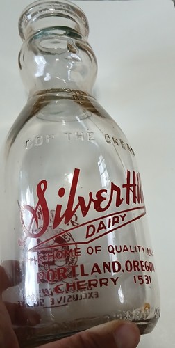 Vintage milk bottle quart cop - vintage,
