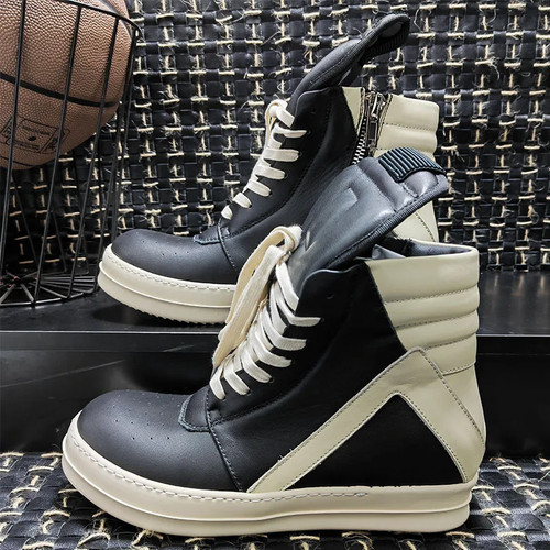 Men genuine leather high - men, top
