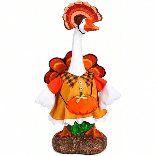 Fall porch goose outfit - porch, turkey