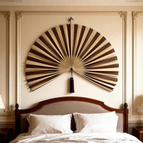 Bamboo fan wall decor - fan,