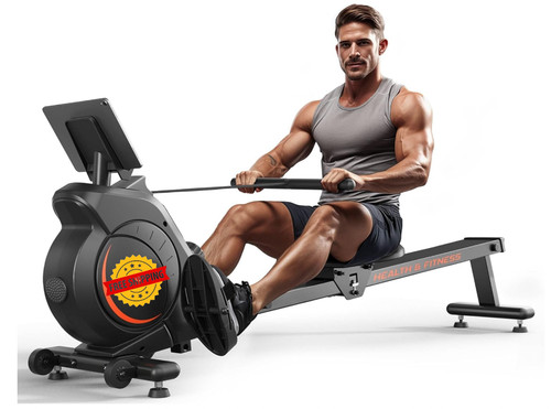 Magnetic water rowing machine - rowing,