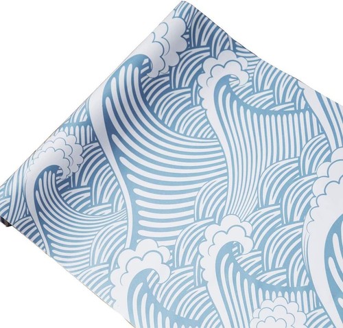 Cute sea waves adhesive shelf - cute,