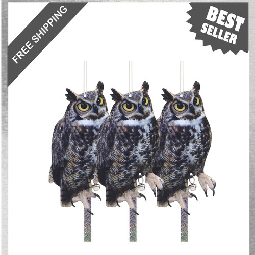 Plastic owl decoys with - plastic,