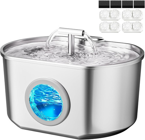 Cat water fountain stainless - cat,