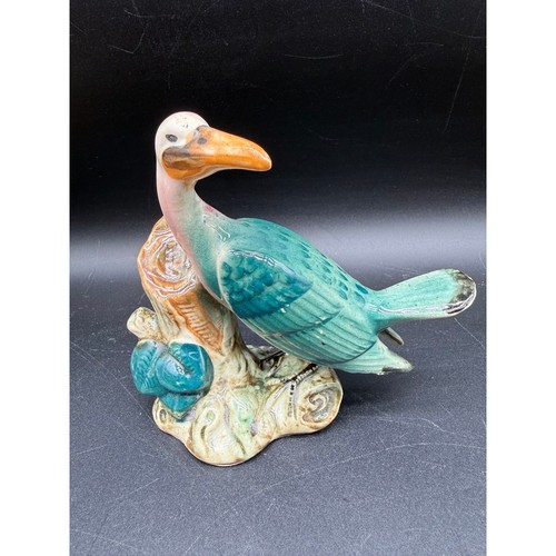 Vintage ceramic crane figurine - ceramic,