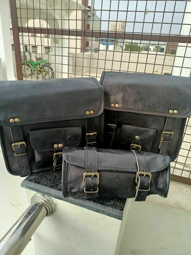 Real black goat leather - real, combo
