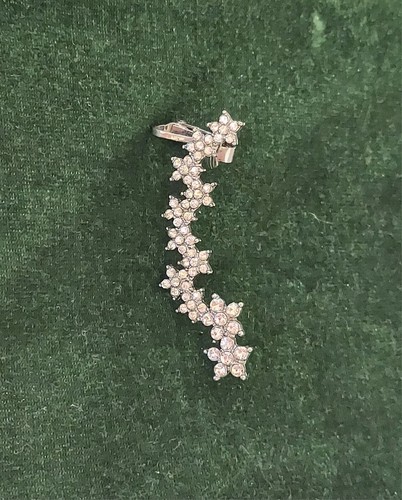 Silvertone rhinestone falling - silvertone,