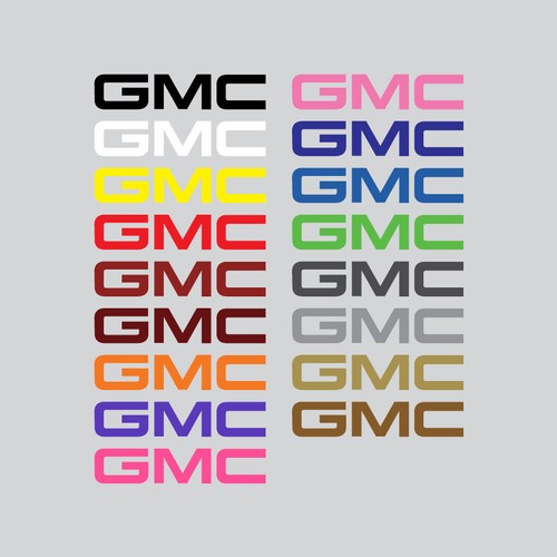 Gmc vinyl decal - gmc, (set